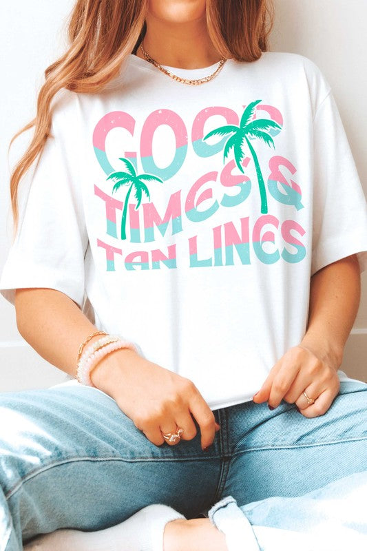 GOOD TIMES AND TAN LINES Graphic Tee