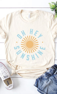 Oh Hey Sunshine Circle Graphic Tee PLUS