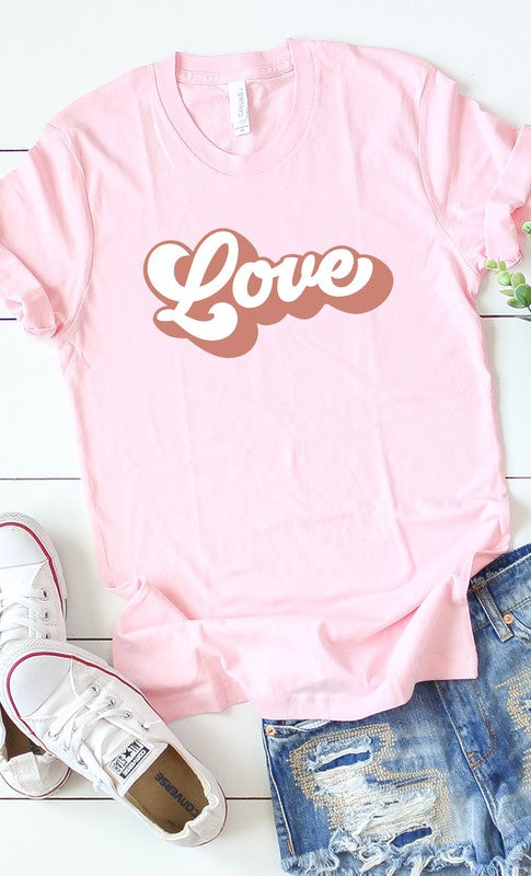 Retro love Valentines Graphic Tee PLUS