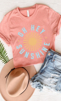 Oh Hey Sunshine Circle Graphic Tee PLUS