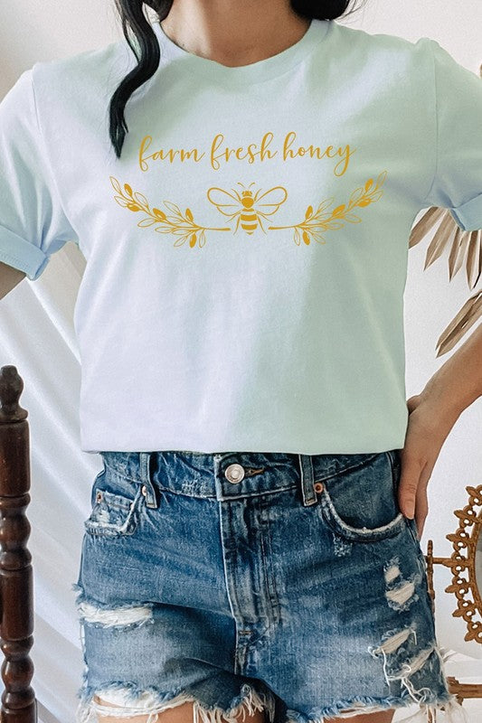 Farm Fresh Honey Bee Decor Graphic Tee