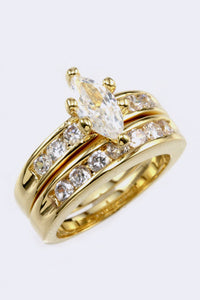 Cubic Zirconia Double Ring