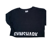 Gymshark women's crop top with front spellout and back logo – stylish gymwear – Ivy & Lane