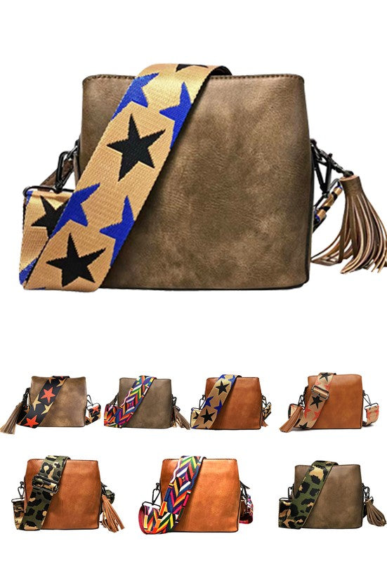 Small Crossbody Bag W Guitar Belt - Ivy & Lane