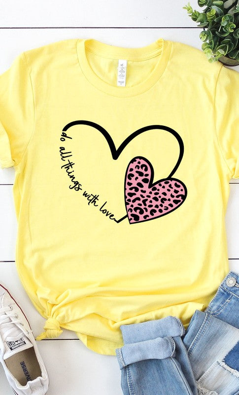 Do All Things With Love Graphic Tee PLUS SIZE