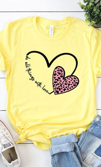 Do All Things With Love Graphic Tee PLUS SIZE