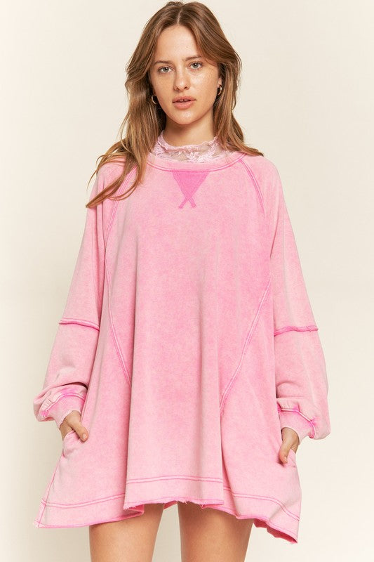 COLORWASH TUNIC SWEATSHIRT