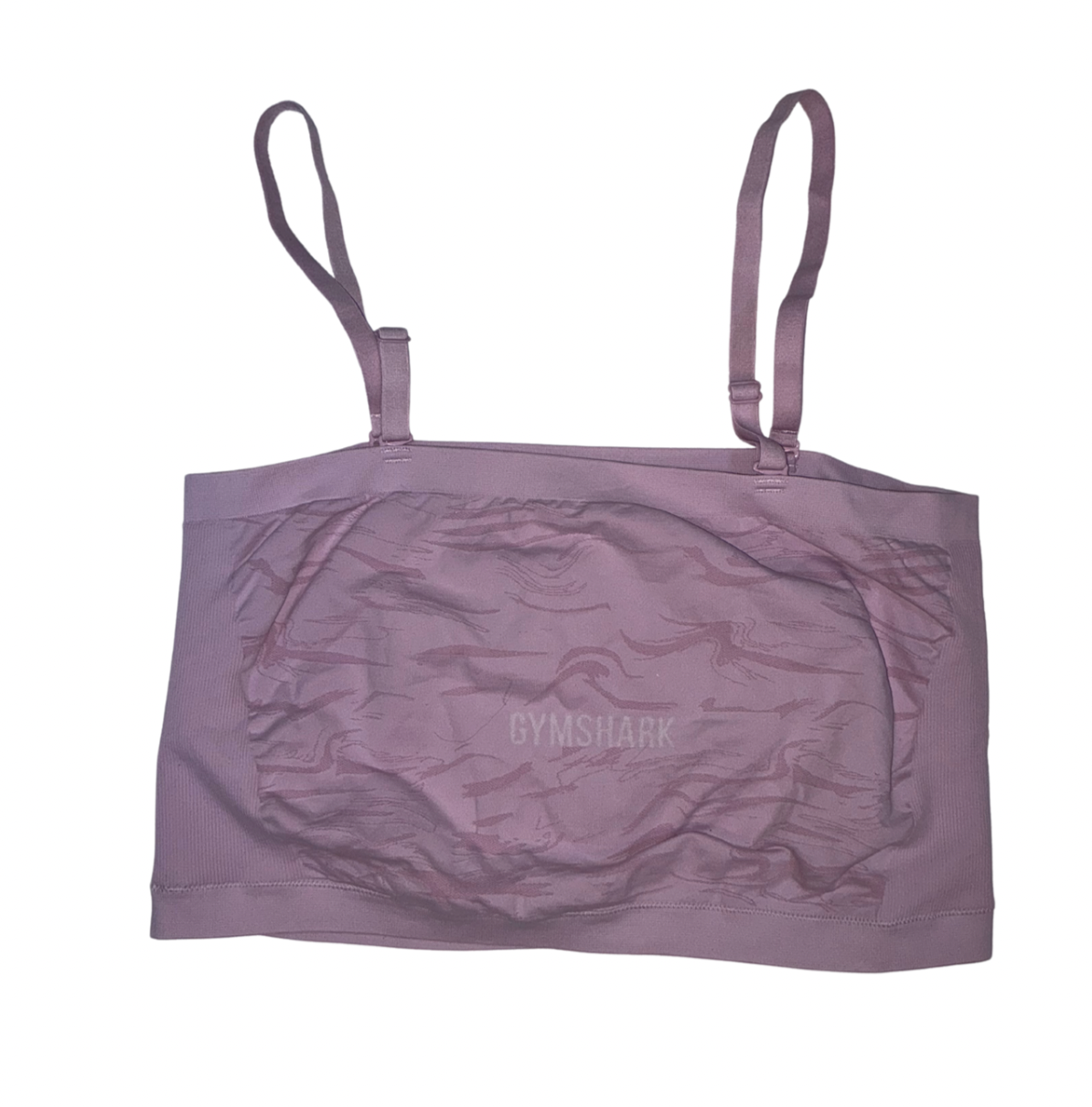 Pink Gymshark bandeau tank with removable straps – versatile women’s top – Ivy & Lane