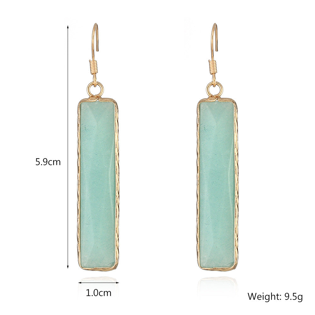 Natural Stone Pendant New Women's Trendy Earrings Sold Jewelry