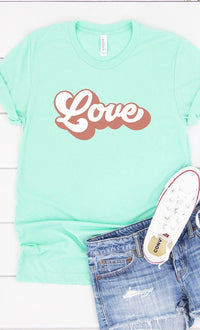 Retro love Valentines Graphic Tee PLUS