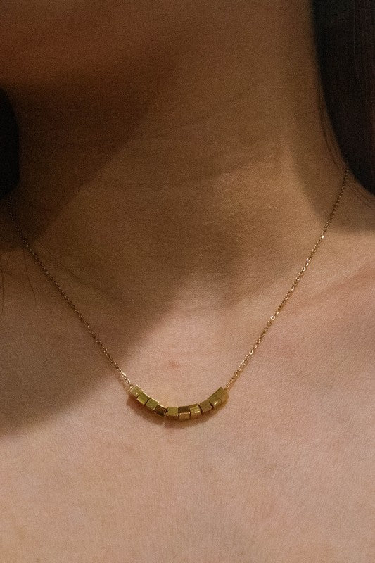 Cubed Necklace 14K