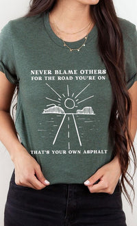 Your Own Asphalt Sunrise Road Graphic Tee
