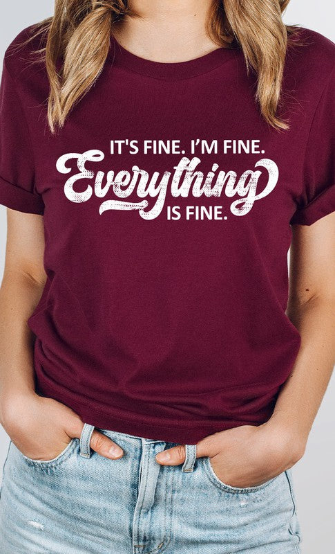 Everything is Fine PLUS SIZE Graphic Tee