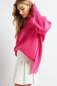 Plus Solid Boat Neck Long Sleeve Sweater - Ivy & Lane