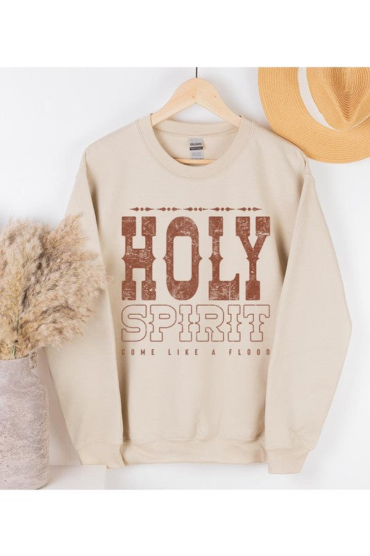 Holy Spirit Come Graphic Fleece Sweatshirt Plus Size