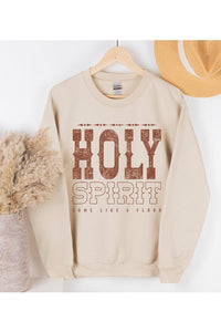 Holy Spirit Come Graphic Fleece Sweatshirt Plus Size