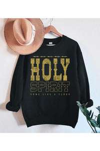 Holy Spirit Come Graphic Fleece Sweatshirt Plus Size