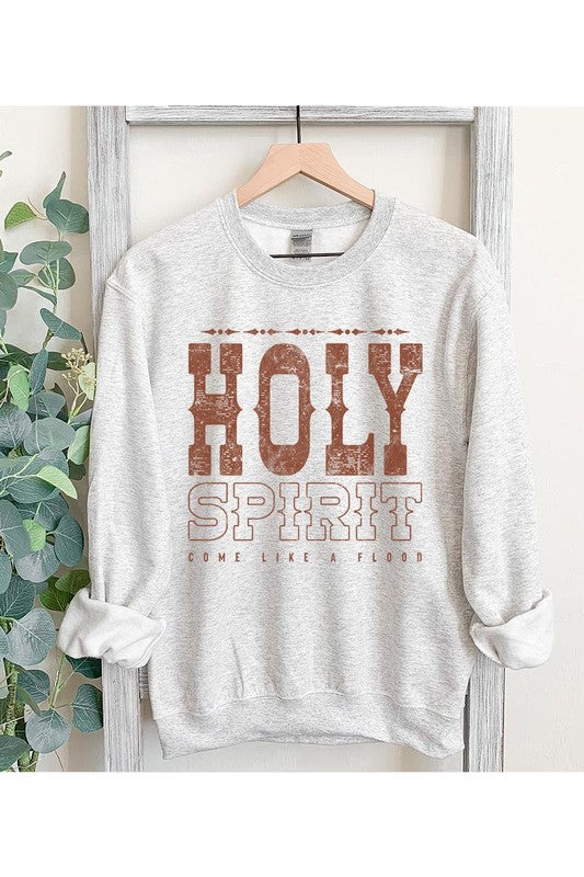 Holy Spirit Come Graphic Fleece Sweatshirt Plus Size