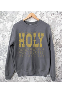 Holy Spirit Come Graphic Fleece Sweatshirt Plus Size