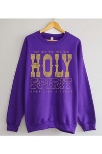 Holy Spirit Come Graphic Fleece Sweatshirt Plus Size