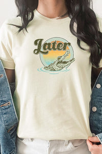 Later Alligator in Water Fun Animal Graphic Tee