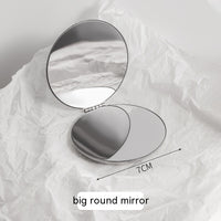 Stylish And Portable Foldable Portable Double-sided Stainless Steel Cosmetic Mirror