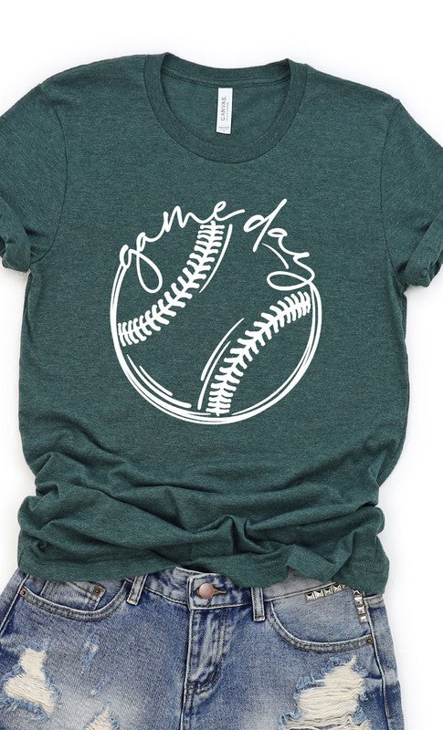 Cursive Game Day Baseball Graphic Tee PLUS