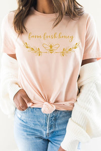 Farm Fresh Honey Bee Decor Graphic Tee