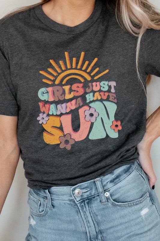 Girls Just Wanna Have Sun Summer Graphic Tee