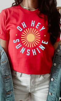Oh Hey Sunshine Circle Graphic Tee PLUS