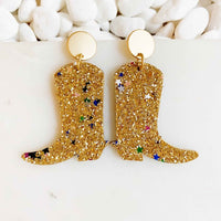 Glittered Up Cowgirl Earrings - Ivy & Lane