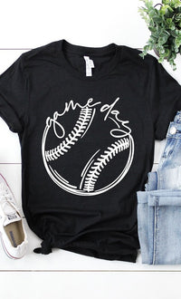 Cursive Game Day Baseball Graphic Tee