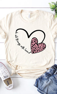 Do All Things With Love Graphic Tee PLUS SIZE