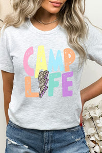 Camp Life Leopard Lightning Bolt Graphic Tee