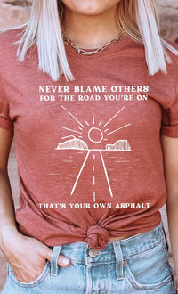 Your Own Asphalt Sunrise Road Graphic Tee
