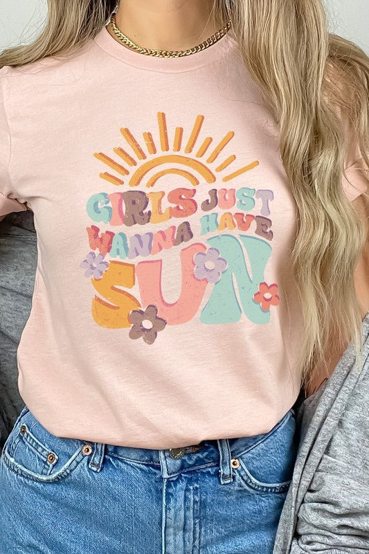 Girls Just Wanna Have Sun Summer Graphic Tee