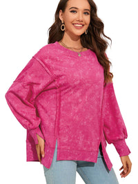 Solid Color Pullover Sweatshirt Women's European And American Loose Design - Ivy & Lane