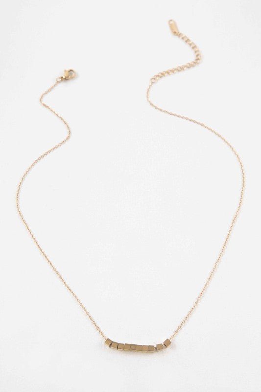 Cubed Necklace 14K