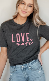 Love More Heart PLUS SIZE Graphic Tee