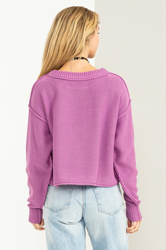 Cuddly Classic Long Sleeve Sweater - Ivy & Lane