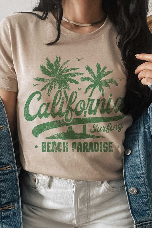 CALIFORNIA BEACH PARADISE Graphic T-Shirt