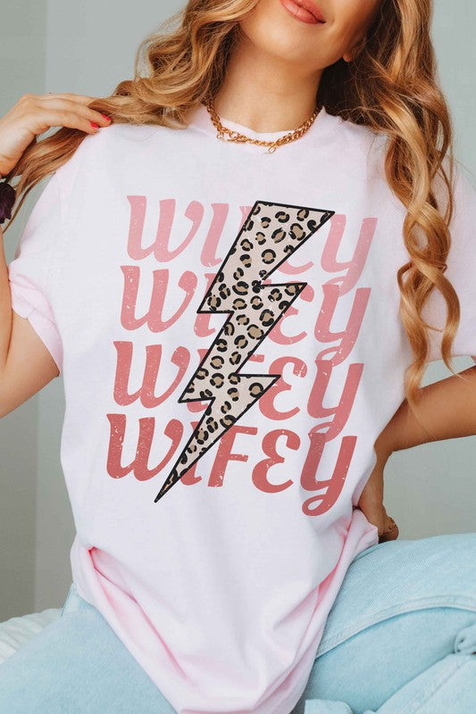 LEOPARD LIGHTNING WIFEY Graphic T-Shirt