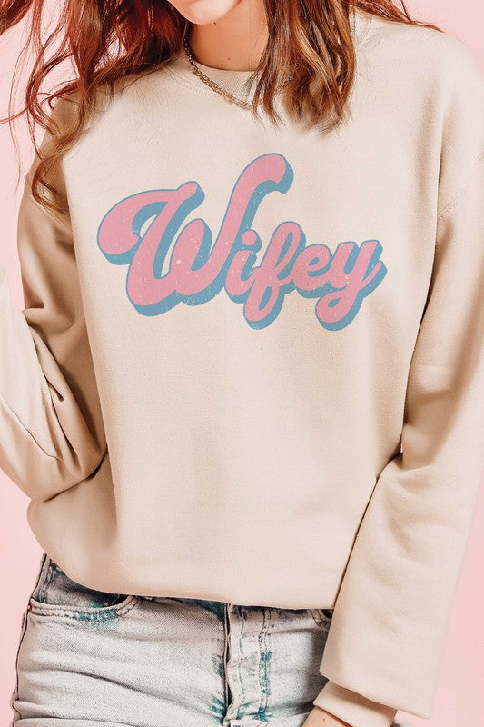 PLUS SIZE - WIFEY Graphic Sweatshirt