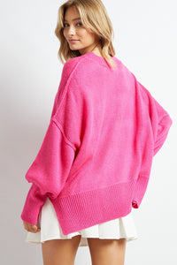 Plus Solid Boat Neck Long Sleeve Sweater - Ivy & Lane