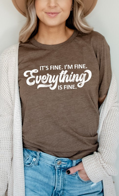 Everything is Fine PLUS SIZE Graphic Tee