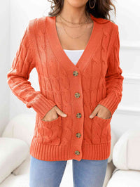 Button Down Cable-Knit Cardigan - Ivy & Lane