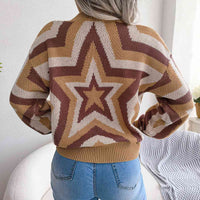 Star Round Neck Sweater - Ivy & Lane