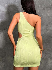 One Shoulder Cutout Mini Dress - Ivy & Lane
