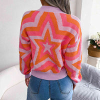 Star Round Neck Sweater - Ivy & Lane